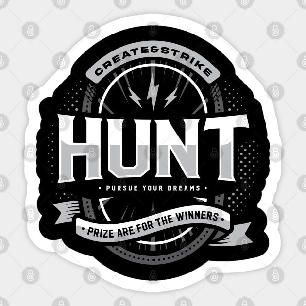 HUNT Sticker by Rockartworks